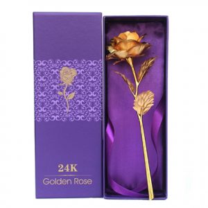 Youbella Gold Plated Rose Flower With Gift Box