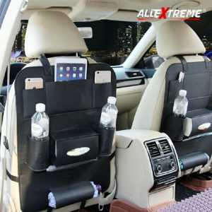AllExtreme PU Back Seat Multi Pocket Leather Storage