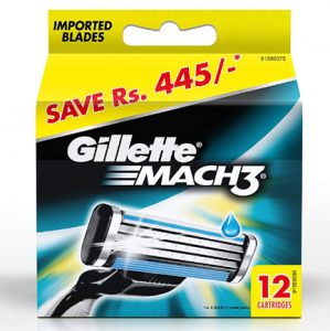 Gillette Mach 3 Shaving Razor Blades Cartridge 12s Pack