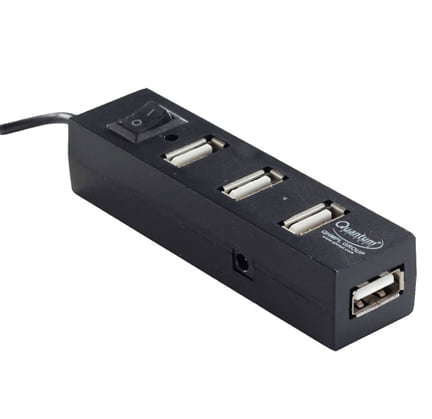 Port USB Hub with Switch LED Indicator