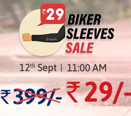 Get Biker Sleeves from droom at Rs. 29 Only