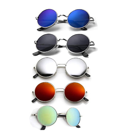 ELLIGATOR Unisex Multicolour Sunglasses - 5 Pc Combo