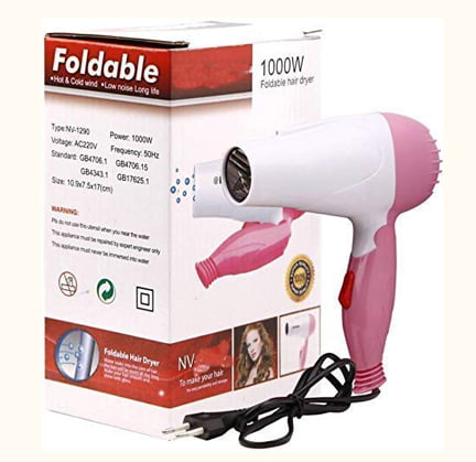 Clothsfab 1000W Professional Stylish Foldable Hair Dryer
