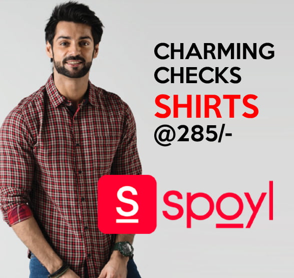 Designer Branded Checks Shirts Starting Rs. 285 Only at Spoyl
