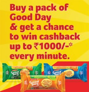 Get Rs. 1000 Cashback With BRITANNIA Good Day